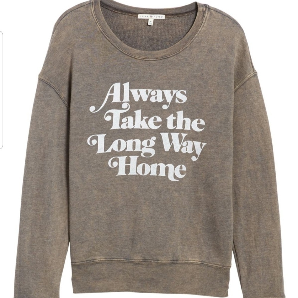 Junk Food Always Take the Long Way Home Sweatshirt - Picture 2 of 5
